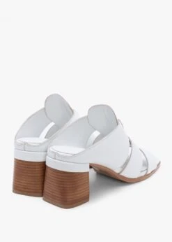 Somaria White Leather Lattice Block Heel Mules -Daniel Footwear Shop somaria white leather lattice block heel mules p134930 194865 image