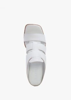 Somaria White Leather Lattice Block Heel Mules -Daniel Footwear Shop somaria white leather lattice block heel mules p134930 194867 image