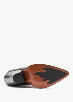 Melrose Black & Burgundy Leather Western Over The Knee Boots -Daniel Footwear Shop sonora melrose p136067 201081 image