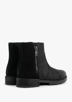 Sorel Emelie II Zip Black Sea Salt Leather Waterproof Ankle Boots -Daniel Footwear Shop sorel emelie zip funstar p124540 201812 image