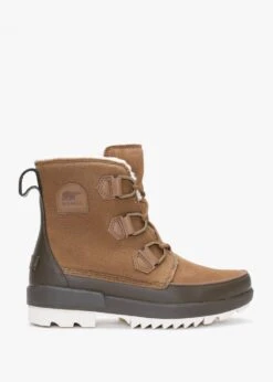 Sorel Torino II Parc Shearling Velvet Tan Olive Green Waterproof Boots