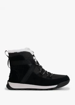 Sorel Whitney II Fluffy Black Suede Shearling Boots