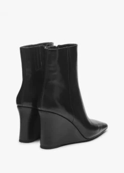Spire Black Leather Wedge Ankle Boots 7 Spire Black Leather Wedge Ankle Boots -Daniel Footwear Shop spire p135840 200534 image