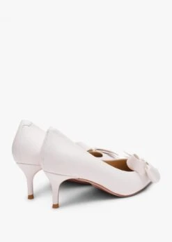 Stormi White Leather Kitten Heel Court Shoes -Daniel Footwear Shop stormi p135571 199959 image