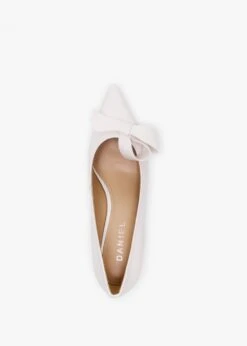 Stormi White Leather Kitten Heel Court Shoes -Daniel Footwear Shop stormi p135571 199960 image