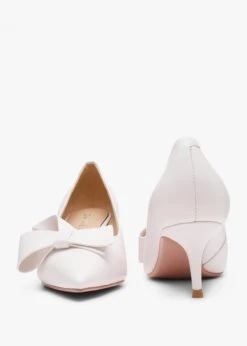 Stormi White Leather Kitten Heel Court Shoes -Daniel Footwear Shop stormi p135571 199961 image