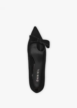 Stormi Black Suede Kitten Heel Court Shoes -Daniel Footwear Shop stormi p135572 199966 image
