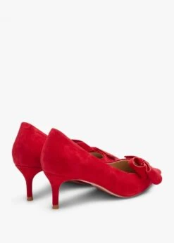 Stormi Red Suede Kitten Heel Court Shoes -Daniel Footwear Shop stormi red suede kitten heel court shoes p135570 199953 image