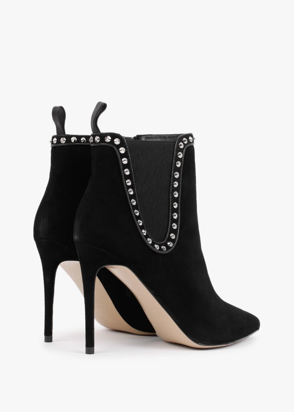 Studette Black Suede Studded Ankle Boots 3 Studette Black Suede Studded Ankle Boots - Image 3