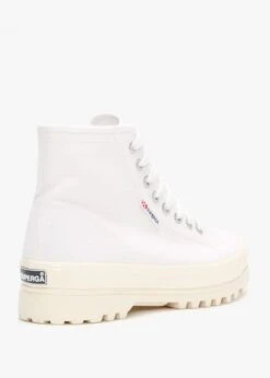 Superga 2341 Alpina Shiny Gum White High-Top Trainers -Daniel Footwear Shop superga alpina p124174 199756 image