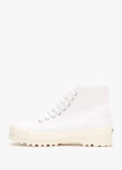 Superga 2341 Alpina Shiny Gum White High-Top Trainers -Daniel Footwear Shop superga alpina p124174 199757 image