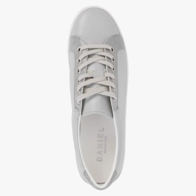 Suri II Grey Leather Patent Trim Flatform Trainers 6 Suri II Grey Leather Patent Trim Flatform Trainers - Image 6