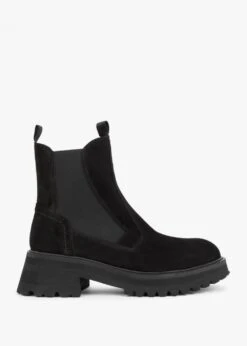 Alpe Taro Black Suede Combat Boots