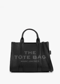 Marc Jacobs The Leather Medium Black Tote Bag