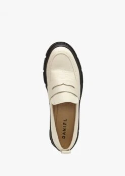 Treasure Cream Leather Chunky Loafers -Daniel Footwear Shop treasure p135848 196195 image