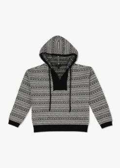 Black & White Hooded Knit