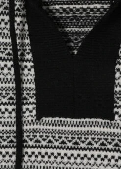 Black & White Hooded Knit -Daniel Footwear Shop tribal 1559 p138500 203159 image