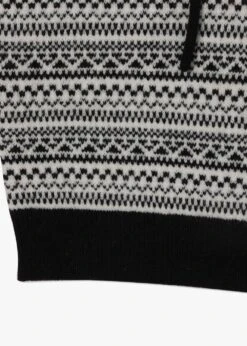 Black & White Hooded Knit -Daniel Footwear Shop tribal 1559 p138500 203160 image