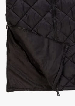 Quilted Black Padded Long Line Hooded Coat -Daniel Footwear Shop tribal 1615 p138607 203692 image