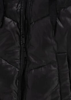 Quilted Black Padded Long Line Hooded Gillet -Daniel Footwear Shop tribal 7912 p138608 203686 image