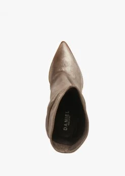 Tully Metallic Taupe Suede Rouched Wedge Calf Boots -Daniel Footwear Shop tully p135851 196210 image