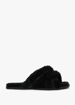 Ugg Scuffita Black Sheepskin Slippers