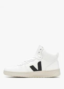 Veja V-15 Leather Extra White Black High-Top Trainers -Daniel Footwear Shop v 15 leather extra white black high top trainers p135890 196239 image