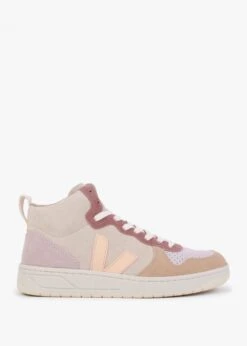 Veja V-15 Suede Multico Peach High-Top Trainers