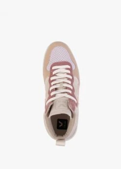 Veja V-15 Suede Multico Peach High-Top Trainers -Daniel Footwear Shop v 15 suede multico peach high top trainers p131726 198592 image