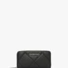 Valentino Cold Relove Recycle Nero Quilted Zip Around Wallet