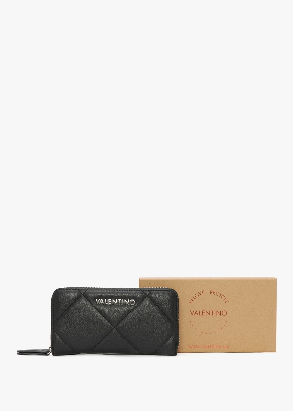 Valentino Cold Relove Recycle Nero Quilted Zip Around Wallet 2 Valentino Cold Relove Recycle Nero Quilted Zip Around Wallet - Image 2