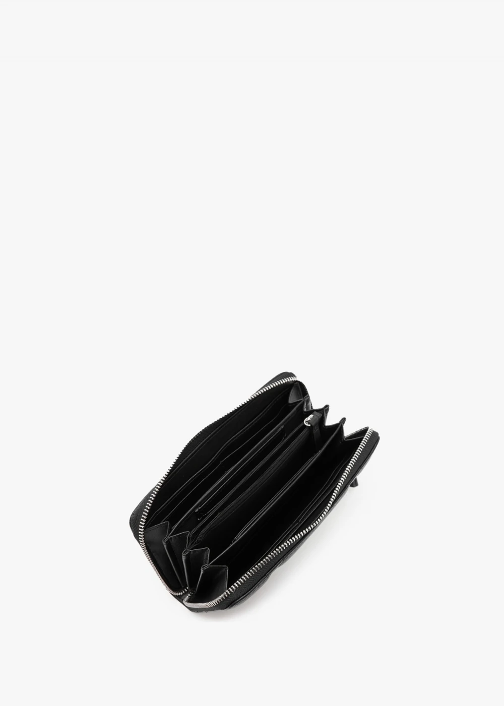 Valentino Cold Relove Recycle Nero Quilted Zip Around Wallet 4 Valentino Cold Relove Recycle Nero Quilted Zip Around Wallet - Image 4