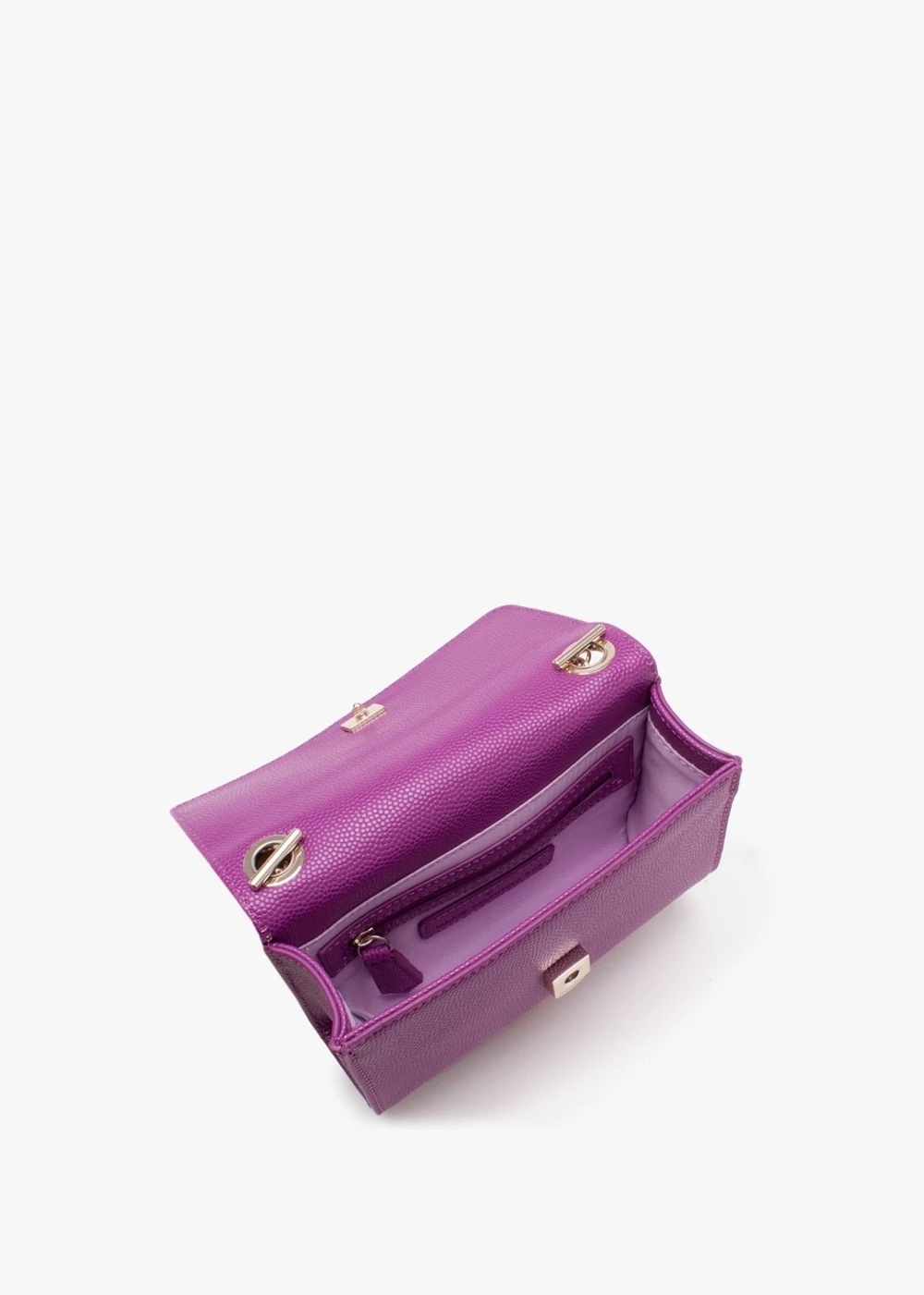 Valentino Divina Malva Pebbled Shoulder Bag 3 Valentino Divina Malva Pebbled Shoulder Bag - Image 3