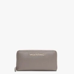 Valentino Divina Taupe Zip Around Wallet