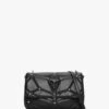 Valentino Emily Black Quilted Studded Satchel Bag