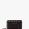 Valentino Megeve Nero Zip Around Rivet Wallet