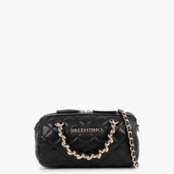 Valentino Ocarina Black Quilted Bauletto Bag