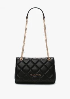 Valentino Ocarina Black Quilted Satchel Bag
