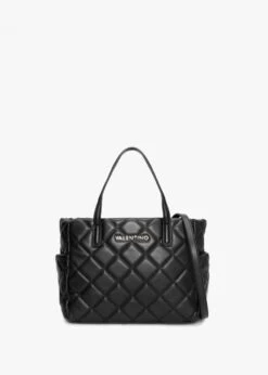 Valentino Ocarina Black Quilted Shopper Bag