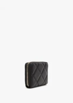 Valentino Small Ocarina Black Quilted Zip Around Wallet -Daniel Footwear Shop val ocarina small zip p119997 201440 image