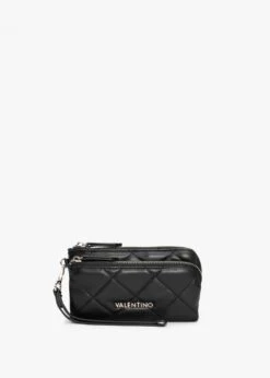 Valentino Ocarina Black Quilted Wristlet Wallet