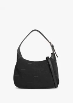 Valentino Paella Black Logo Hobo Bag