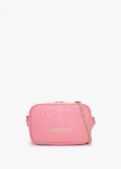 Valentino Relax Embossed Logo Corallo Camera Bag