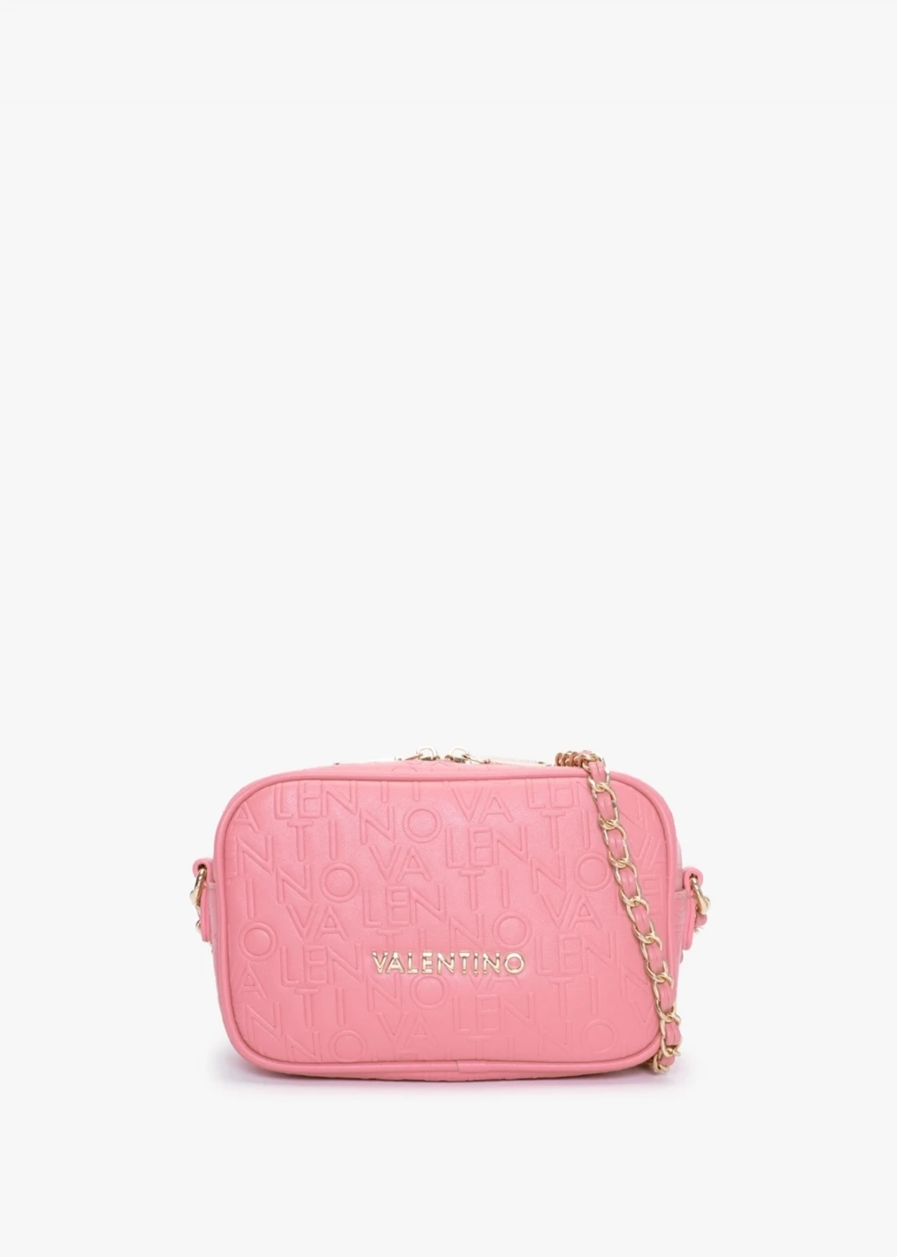 Valentino Relax Embossed Logo Corallo Camera Bag 1 Valentino Relax Embossed Logo Corallo Camera Bag