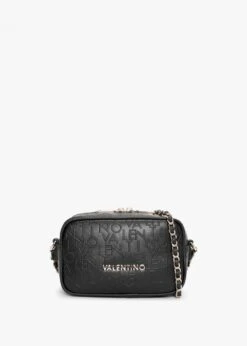 Valentino Relax Embossed Logo Nero Camera Bag