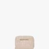 Valentino Relax Beige Embossed Logo Coin Purse