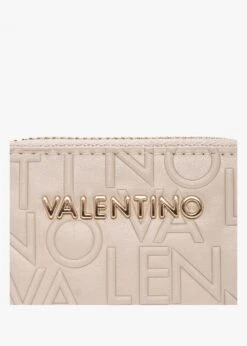 Valentino Relax Beige Embossed Logo Coin Purse -Daniel Footwear Shop val relax coin purse p135046 195147 image