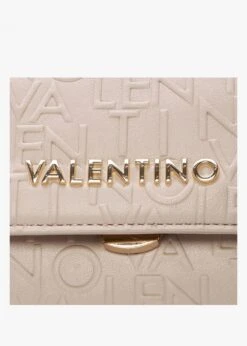 Valentino Relax Embossed Logo Beige Flapover Shoulder Bag -Daniel Footwear Shop val relax flap bag p135047 195152 image
