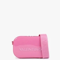 Valentino Sabel Haversack Fuxia Patent Cross-Body Bag