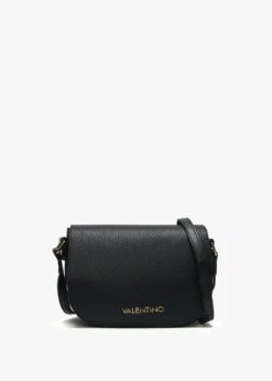 Valentino Superman Black Pebbled Saddle Bag